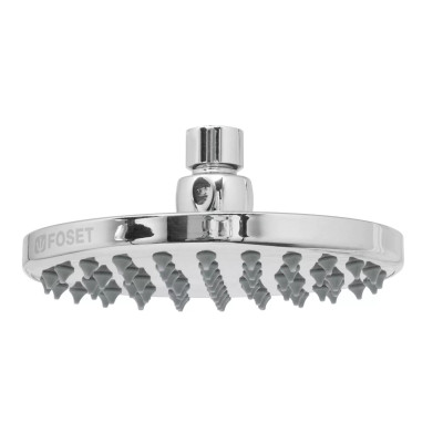 Regadera cromo 6" plato redondo, sin brazo, FOSET ELEMENT