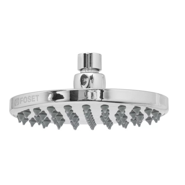Regadera cromo 6" plato redondo, sin brazo, FOSET ELEMENT