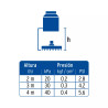 Regadera cromo 6" plato redondo, sin brazo, FOSET ELEMENT