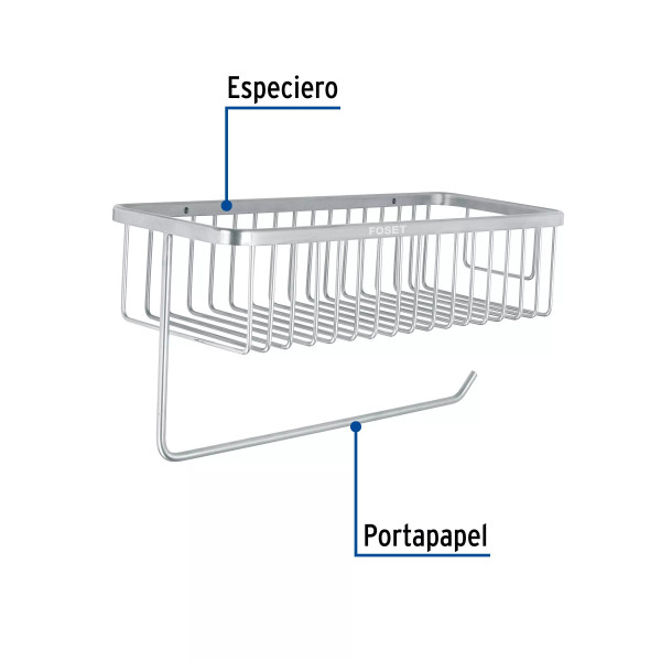 ‣ Portarrollo y especiero cromo FOSET RIVIERA | Foset