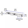 ‣ Luminario LED pared baño 10W 3 spots 4000K | Volteck