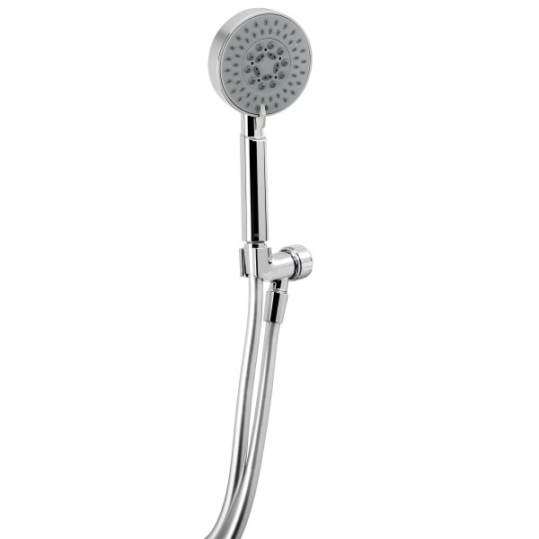 Regadera cromo de teléfono 4" con soporte, FOSET ELEMENT