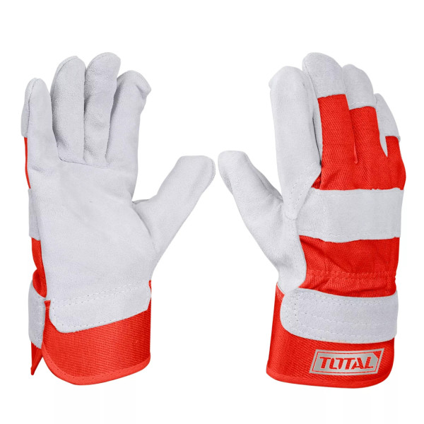‣ Guantes de cuero TOTAL 10.5" resistentes | FERRETODO