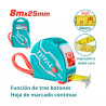 ‣ Cinta Métrica TOTAL 8 m resistente | FERRETODO