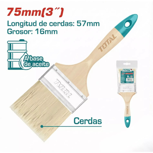 ‣ Brocha TOTAL 3" profesional | FERRETODO