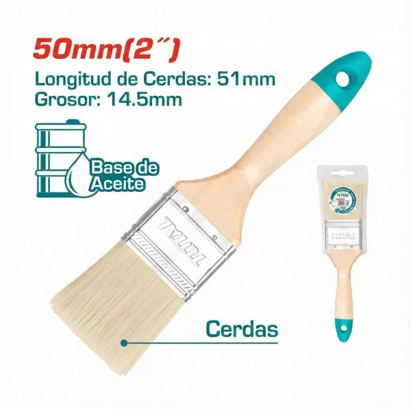‣ Brocha 2" Total Tools resistente | FERRETODO