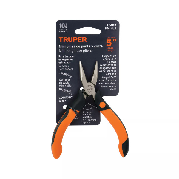 Mini Pinza De Punta Y Corte 5' Mango Comfort Grip, Truper | Alicates, Tenazas y Similares