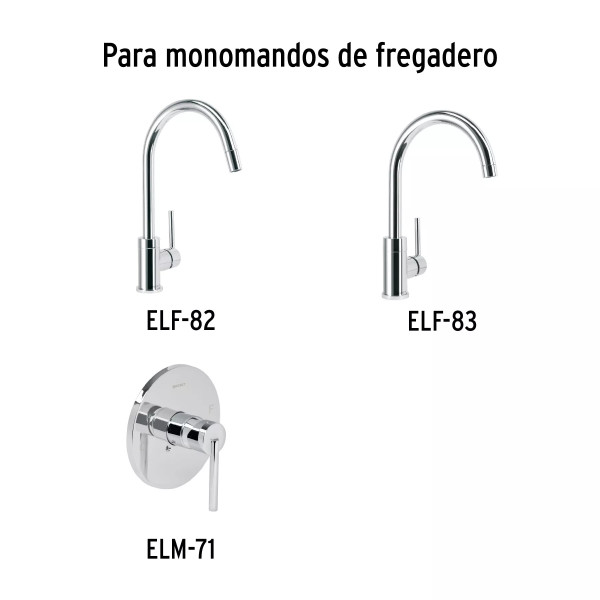 Maneral de palanca p/monomando de fregadero, cromo, ELEMENT