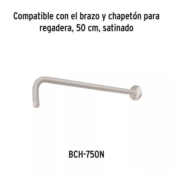 ‣ Regadera cuadrada 10" satín sin brazo | Foset