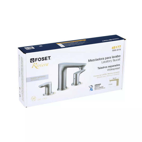 ‣ Mezcladora lavabo satín FOSET RIVIERA | Foset