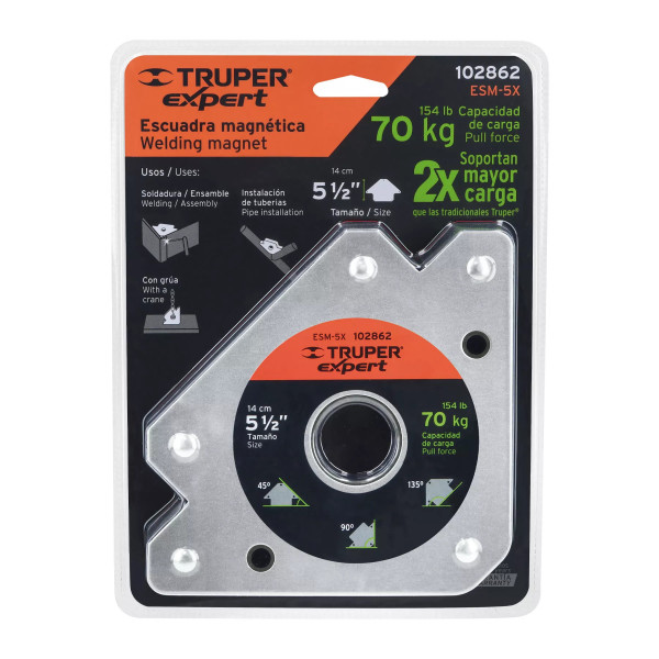 Escuadra Magnética 5" Para Soldar, Capacidad 70 Kg" | Reglas, Escuadras y Similares