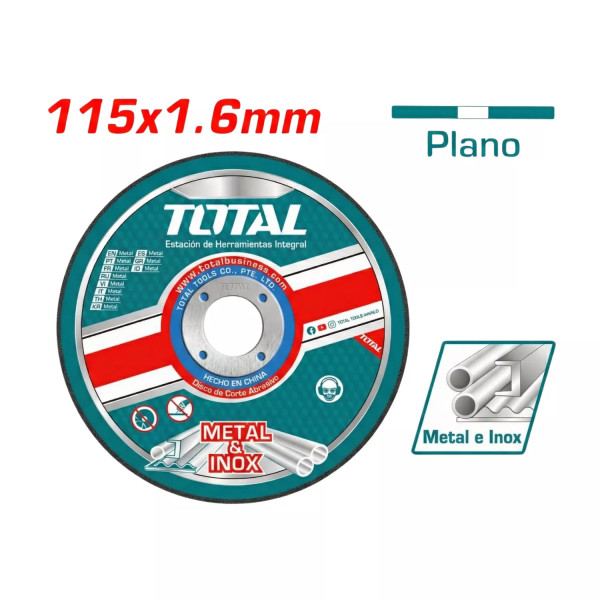 ‣ Disco de Corte Metal TOTAL 4 1/2” Profesional | FERRETODO