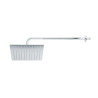 ‣ Regadera cuadrada 10" con brazo, cromo | Foset