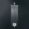 ‣ Regadera cuadrada 10" con brazo, cromo | Foset