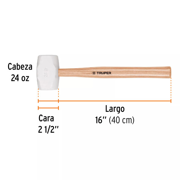 Mazo De Hule 24 Oz, Truper | Martillos y Mazos
