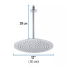 ‣ Regadera plato redondo 12" cromo FOSET RIVIERA | Foset