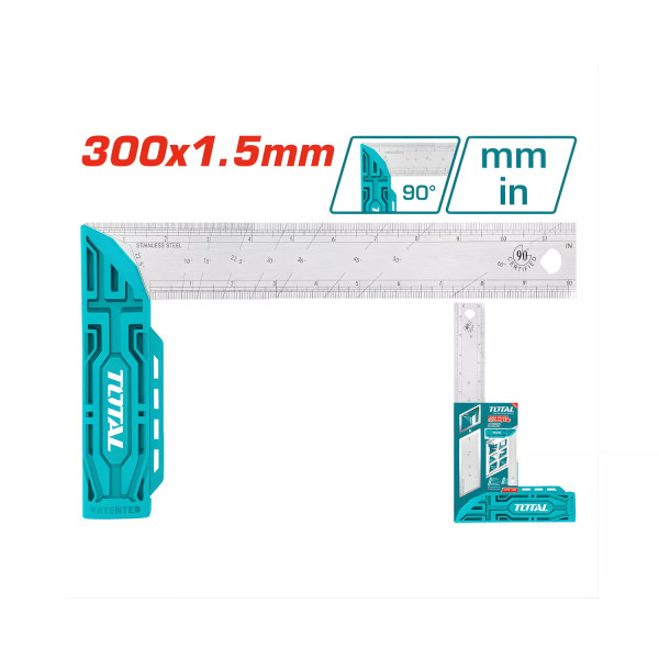 ‣ Escuadra Angular TOTAL 12” Acero Inoxidable | FERRETODO