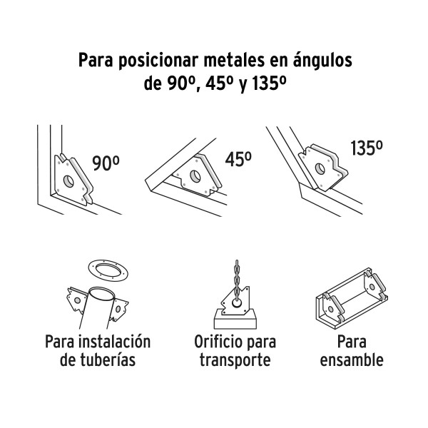 Escuadra Magnética 4" Para Soldar, Capacidad 50 Kg" | Reglas, Escuadras y Similares