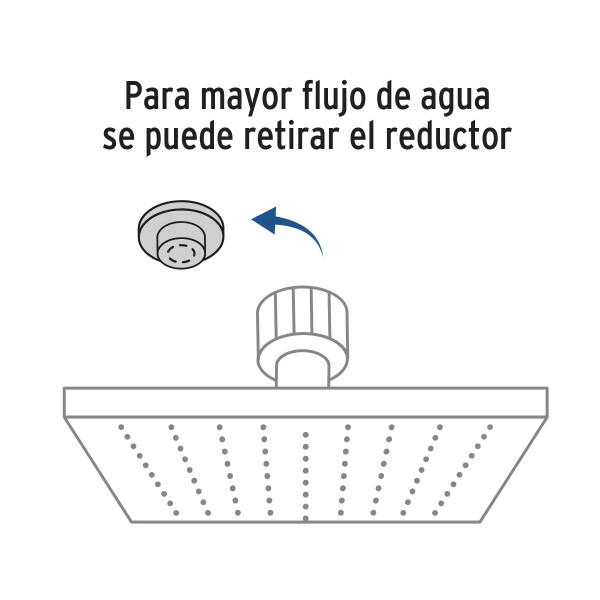 ‣ Regadera cuadrada 12" cromo FOSET RIVIERA | Foset