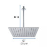 ‣ Regadera cuadrada 12" cromo FOSET RIVIERA | Foset