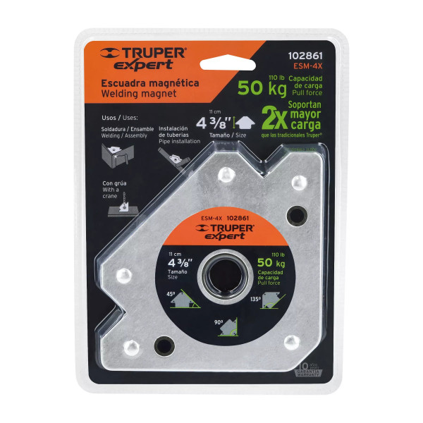 Escuadra Magnética 4" Para Soldar, Capacidad 50 Kg" | Reglas, Escuadras y Similares