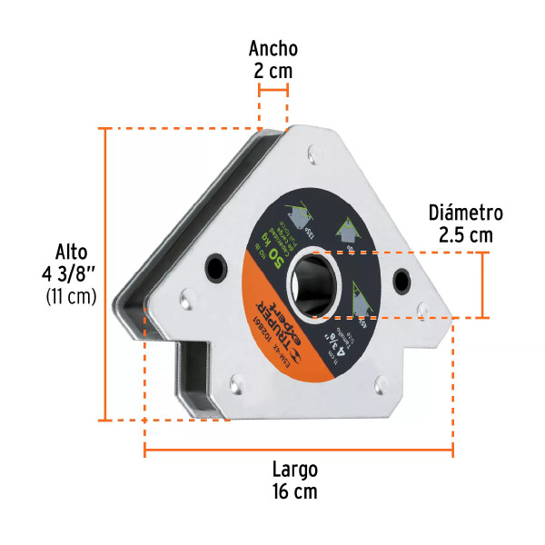 Escuadra Magnética 4" Para Soldar, Capacidad 50 Kg" | Reglas, Escuadras y Similares