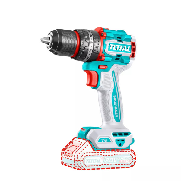 ‣ Taladro Impacto 20V Brushless Combo 66Nm TOTAL | FERRETODO