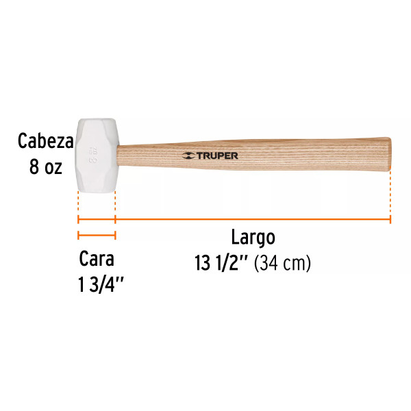 Mazo De Hule 8 Oz, Truper | Martillos y Mazos