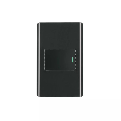 ‣ Placa armada negra Lisboa 1 interruptor... | Volteck