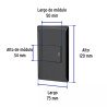 ‣ Placa armada negra Lisboa 1 interruptor... | Volteck