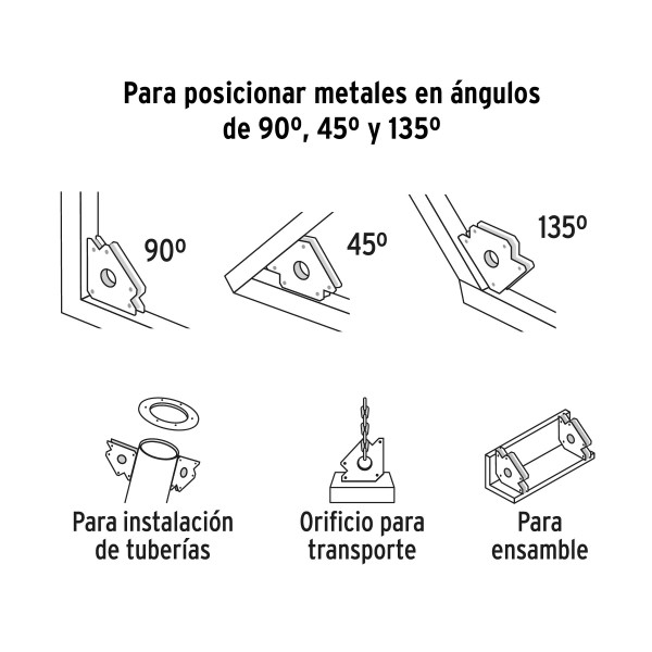 Escuadra Magnética 3" Para Soldar, Capacidad 25 Kg" | Reglas, Escuadras y Similares