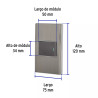 ‣ Placa acero inox 1 interruptor Lisboa... | Volteck