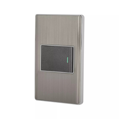 ‣ Placa acero 1 interruptor 3 vías Lisboa... | Volteck