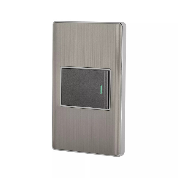 ‣ Placa acero 1 interruptor 3 vías Lisboa... | Volteck