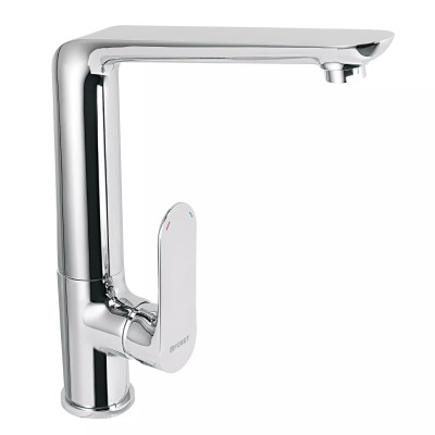 Monomando cuello alto para fregadero, cromo, FOSET RIVIERA