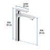 Monomando alto para lavabo, cromo, FOSET RIVIERA