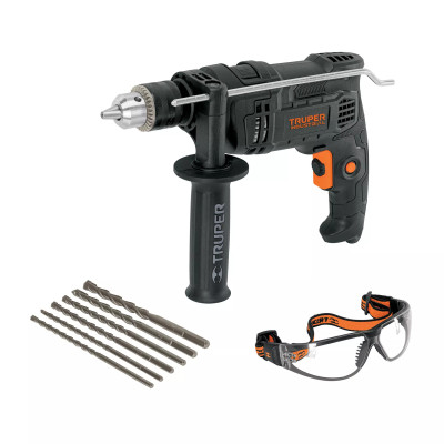 COMBO Rotomartillo 1/2' 700 W, 6 Brocas y Lentes de Seguridad