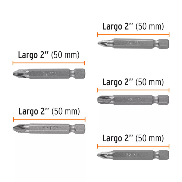 Estuche Con 5 Puntas Pozidriv Combinadas Largo 2', Expert | Brocas, puntas y similares Ferreterias Ferretodo