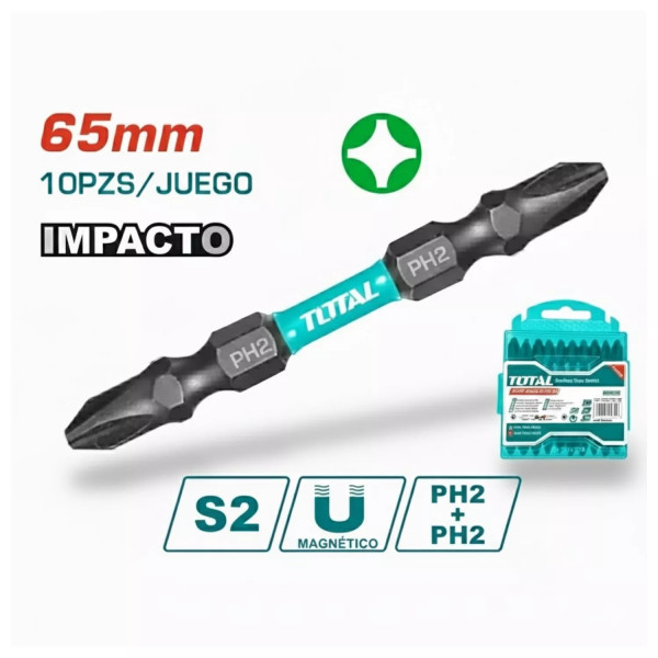 ‣ Punta Doble PH1–PH2 de Impacto Resistente | FERRETODO