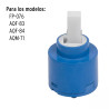 ‣ Cartucho cerámico 40mm para monomando | Foset