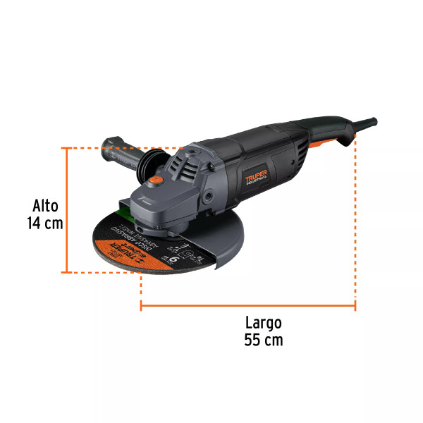 Pulidora Esmeriladora Angular 9' 2450 W | Pulidoras / Esmeriles