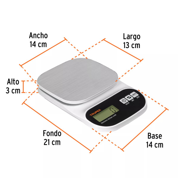 Báscula Digital Para Cocina, Plato De Acero Inoxidable, 5 Kg | Básculas, Pesas y Similares