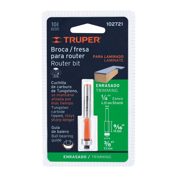 ‣ Broca para router 3/8" con balero | Truper