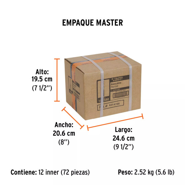 Broca piloto de 1/4" para brocasierras bimetálicas, Expert