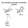 Juego de 2 cartuchos cerámicos POM, FOSET