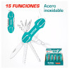 ‣ Navaja Multifuncional TOTAL 15 Funciones Resistente | FERRETODO