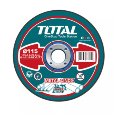 Disco de Corte Metal/Inox TOTAL Centro Deprimido 4-1/2” x 1.2 mm x 7/8”