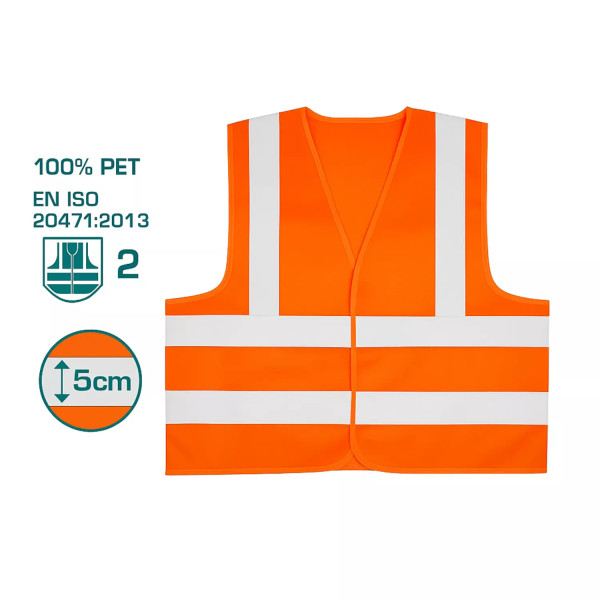 ‣ Chaleco Reflectivo Naranja Total Profesional | FERRETODO