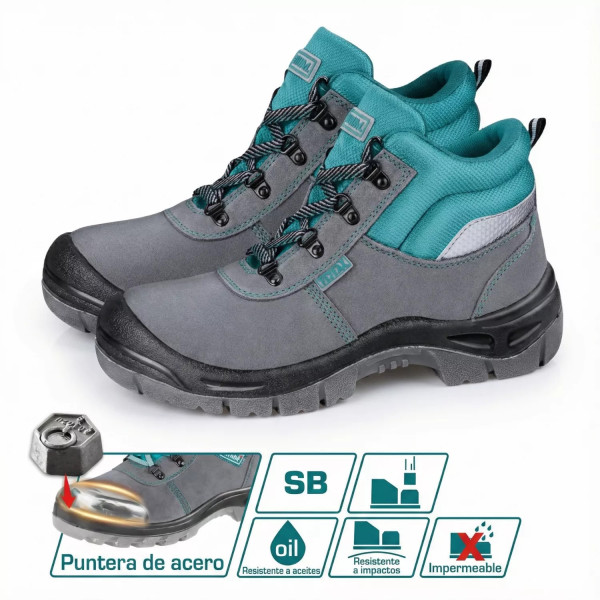 ‣ Bota de Seguridad Gamusa resistente Talla 41 | FERRETODO