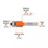 ‣ Broca para router 1/2" con balero, corte recto | Truper